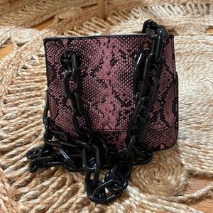 Studio 33 pink snake handbag